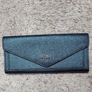 Coach Teal and Black Wallet